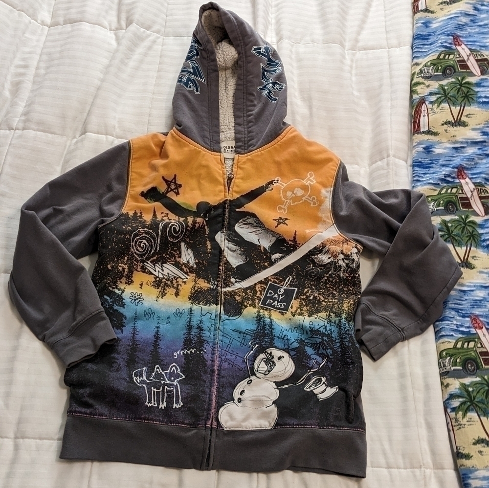 OLD Navy Extra Large fuzzy snowboard hoodie